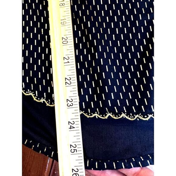 NWT Velvet by Graham & Spencer Black Gold Embroidered Boho Tunic Top XS - Picture 10 of 12